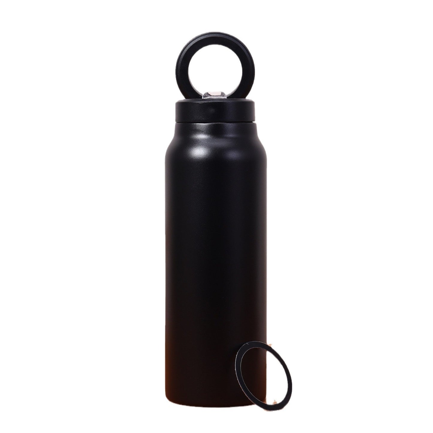 Magnetic Stainless Steel Vacuum Water Bottle with Straw & Phone Holder